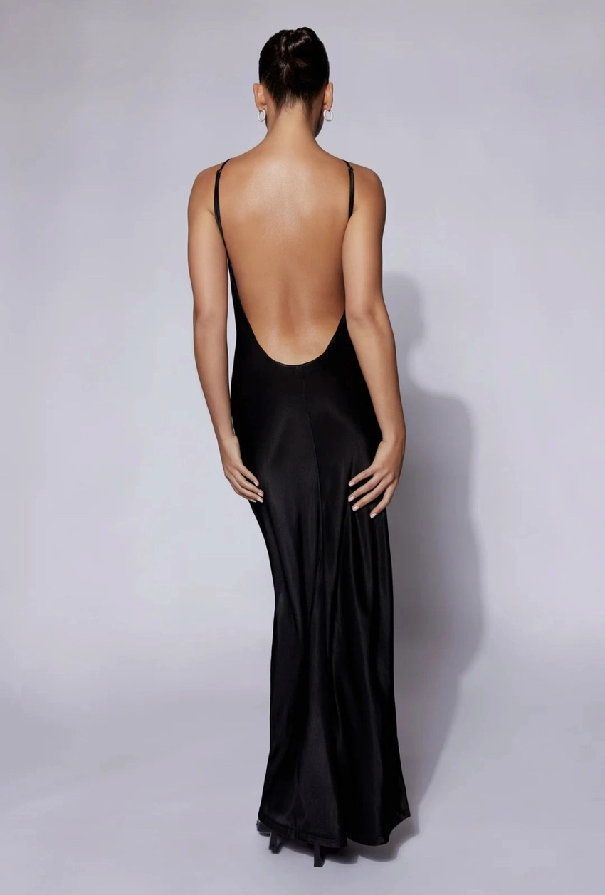 Long Black Cut Out Dress