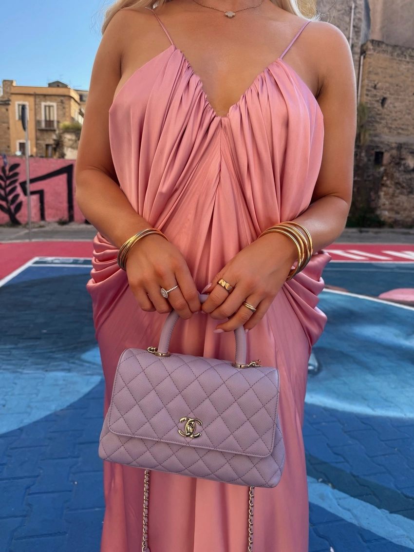 Pink Satin Volume Dress