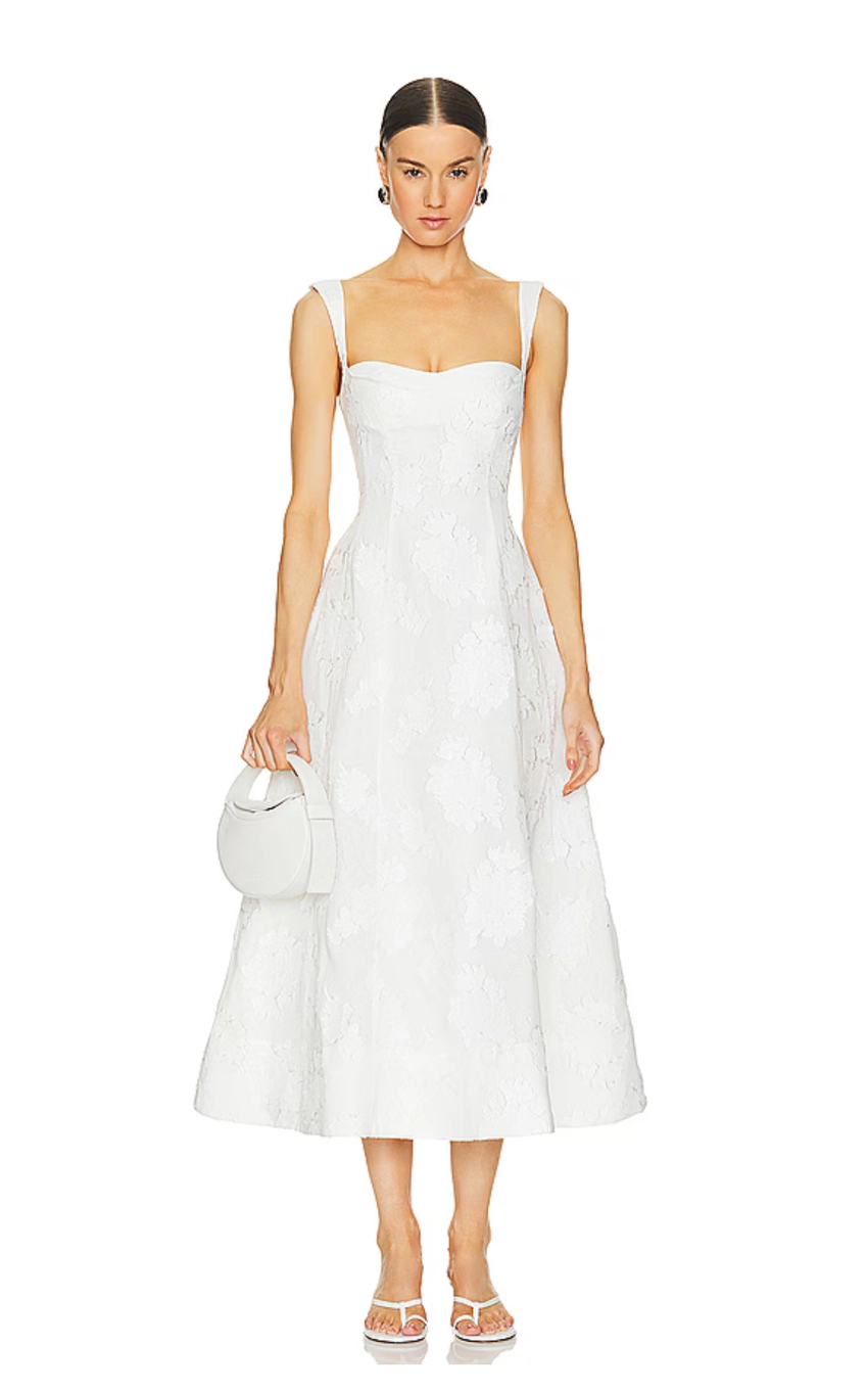 Clea Emilia Dress in Cloud Jacquard