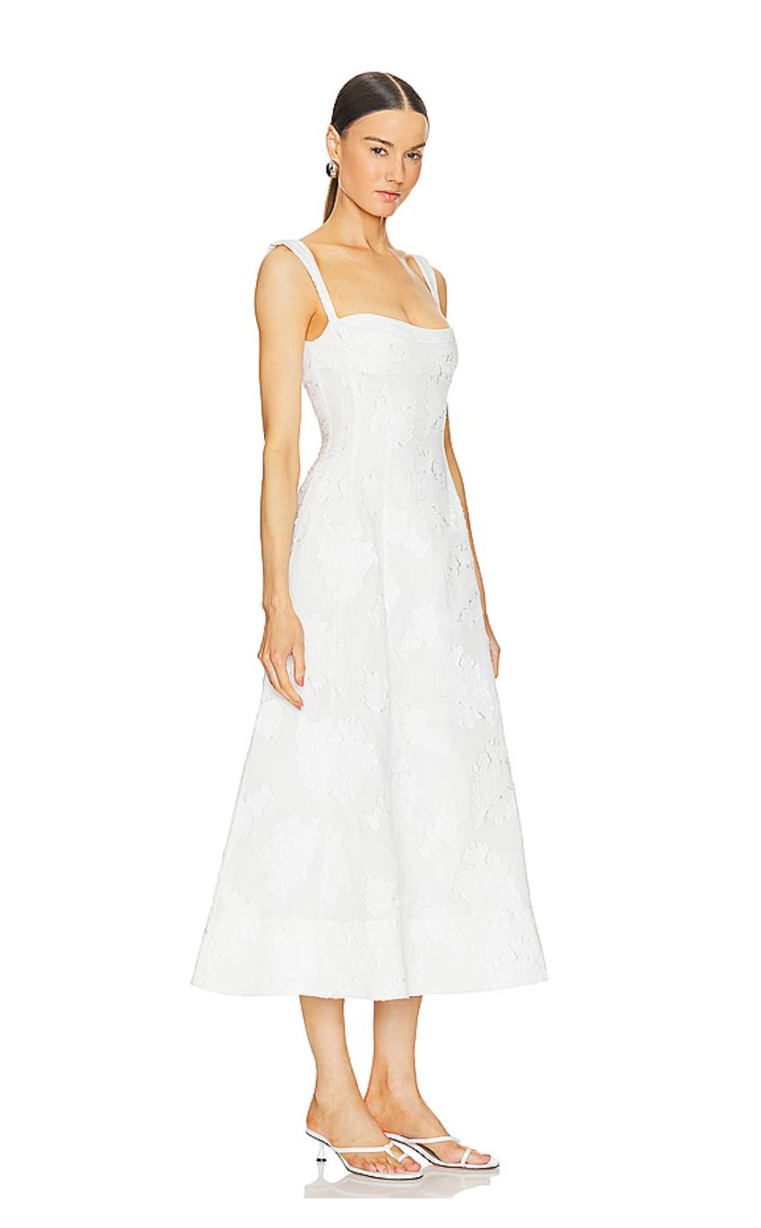 Clea Emilia Dress in Cloud Jacquard