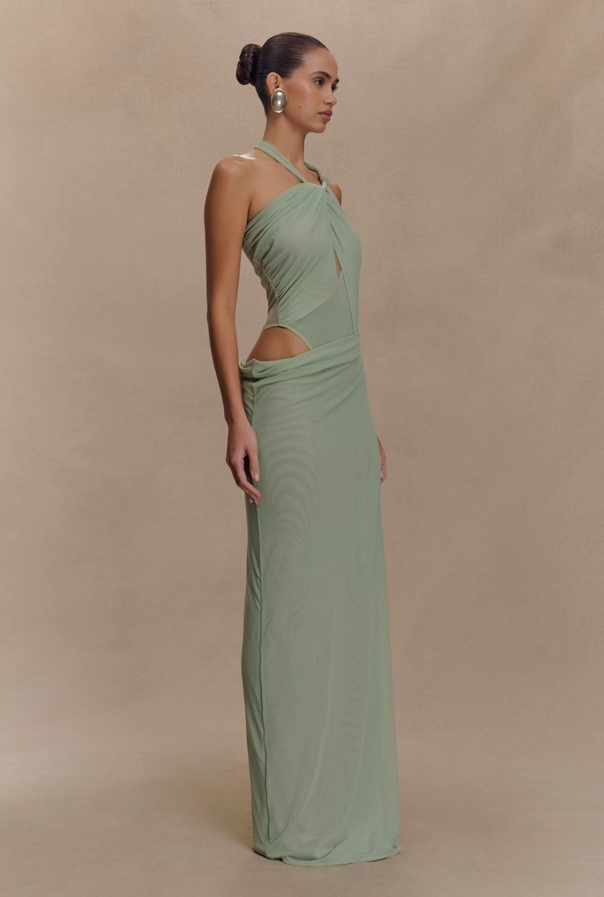 Edwina Knotted Mesh Dress