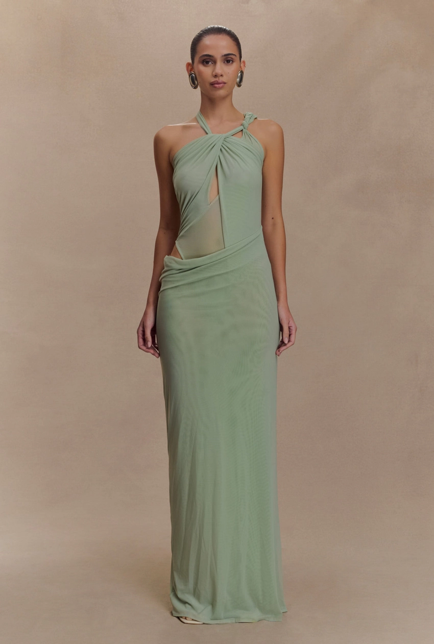 Edwina Knotted Mesh Dress